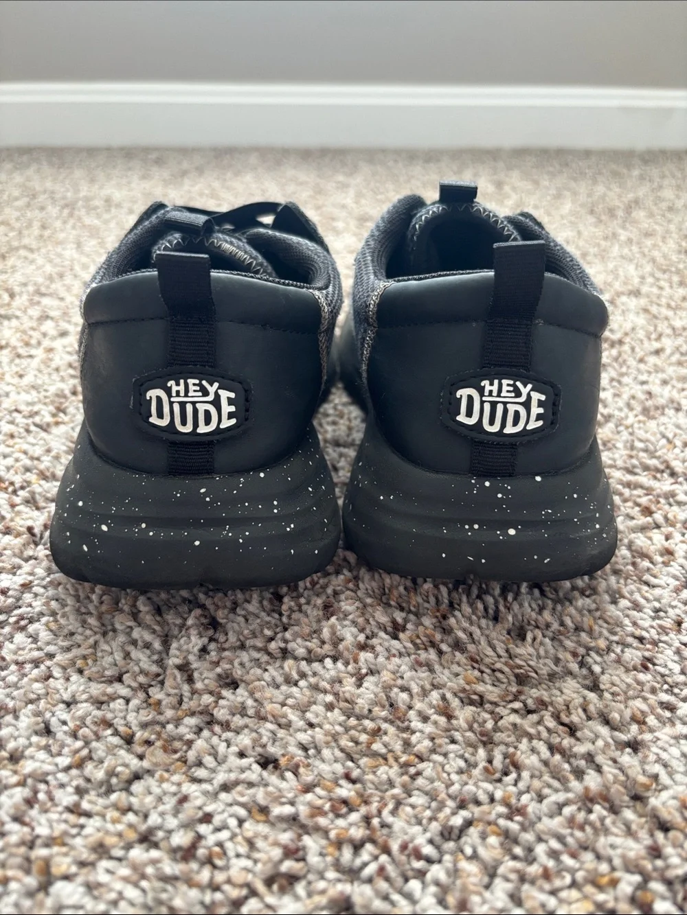 Hey Dude Black and Gray Kids Sneakers